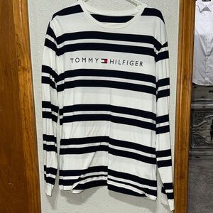 Tommy Hilfiger Black and White Striped Tee